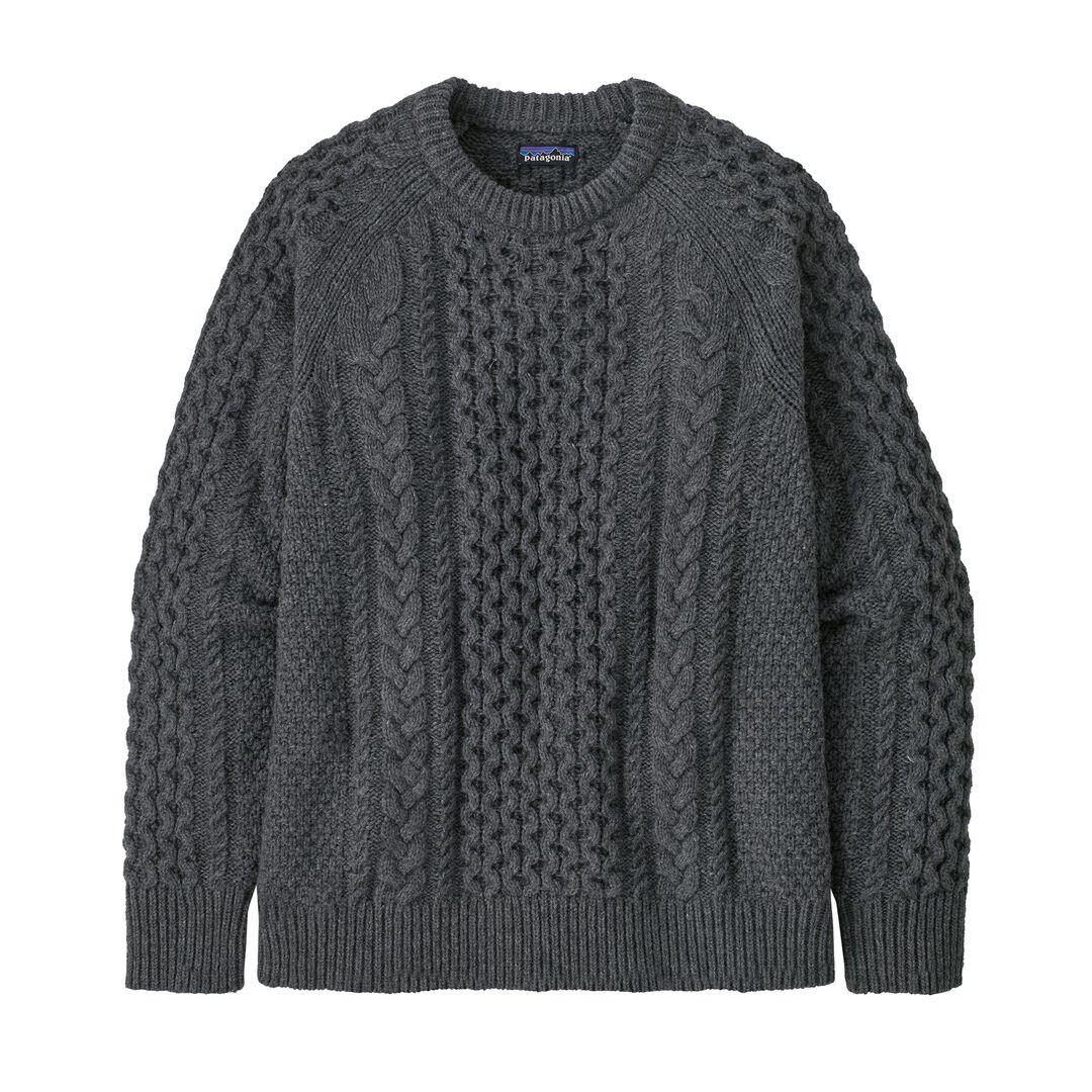 Recycled Wool-Blend Cable-Knit Crewneck Sweater | Patagonia for sale