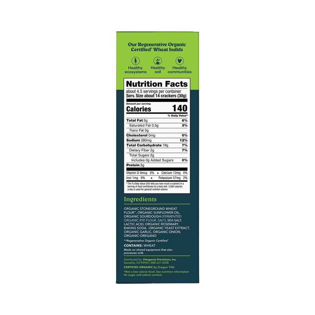 Provisions Organic Rosemary Garlic Crackers | Patagonia for sale